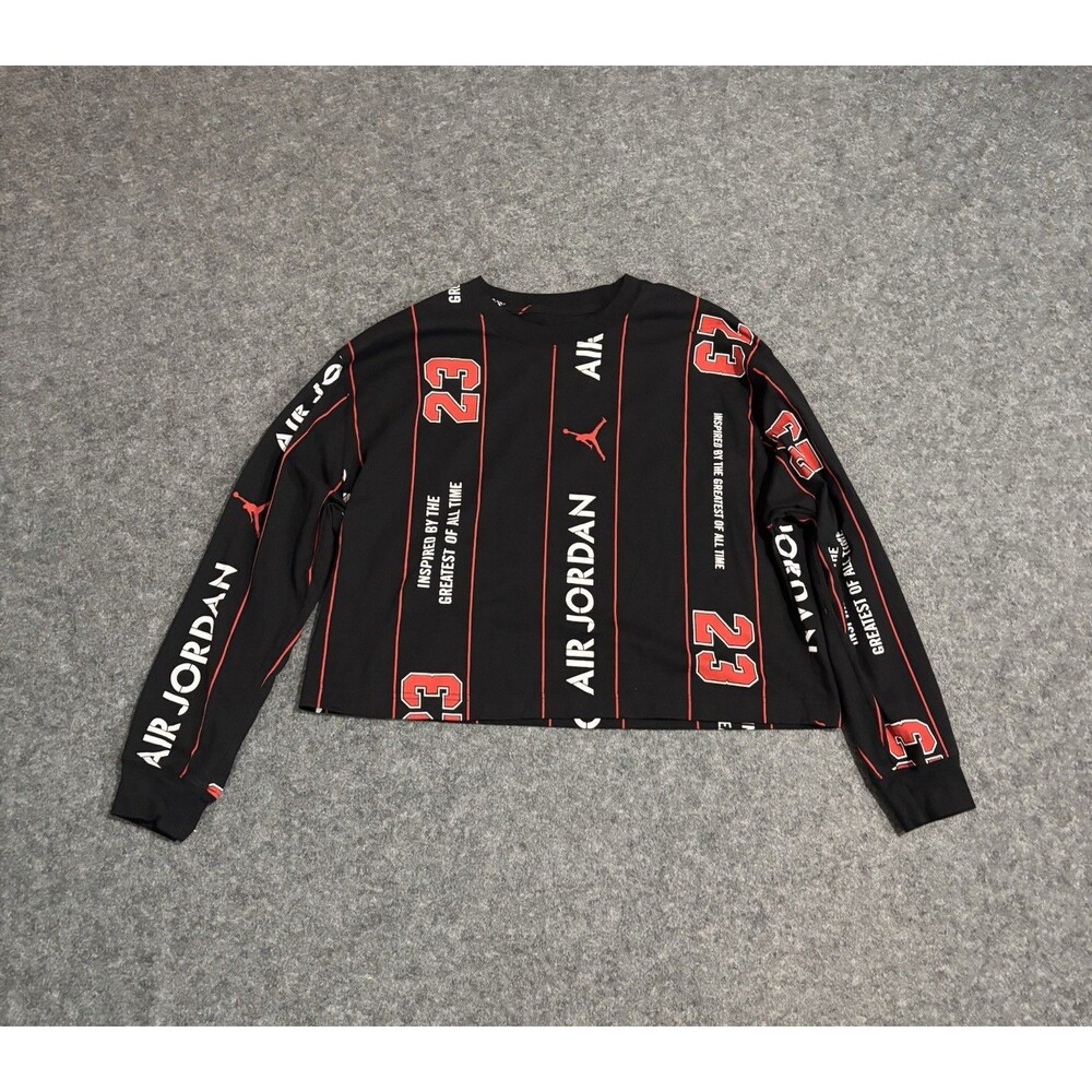 Air Jordan Shirt Women’s Large Basketball 23 Long Sleeve Loose Fit
